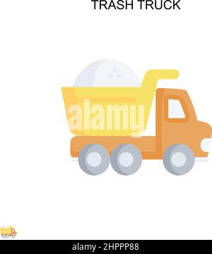 Einfaches Vektorsymbol für Müllwagen. Illustration Symbol Design-Vorlage für Web mobile UI-Element. Stock Vektor