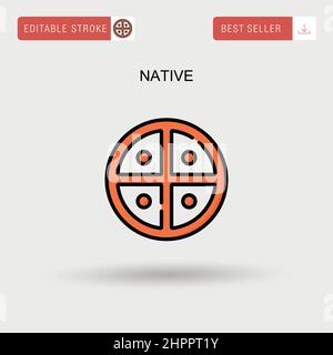 Natives einfaches Vektorsymbol. Stock Vektor