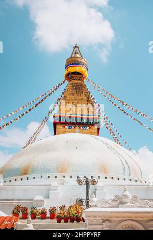 Bild von Boudha Stupa in Kathmandu, Nepal Stockfoto