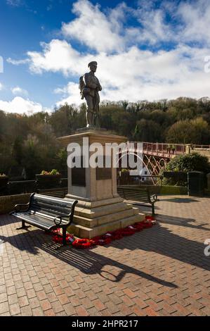 Great war Memorial, Irongridge Gorge, Shropshire, England Stockfoto