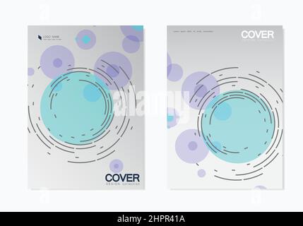 Business-Vektor-Set. Broschürenvorlage Cover-Design mit abstraktem Kreis-Design Stock Vektor