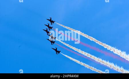 IstanbulTurkiye 20.10.2021 Turkish Stars Air Show in Teknofest Stockfoto