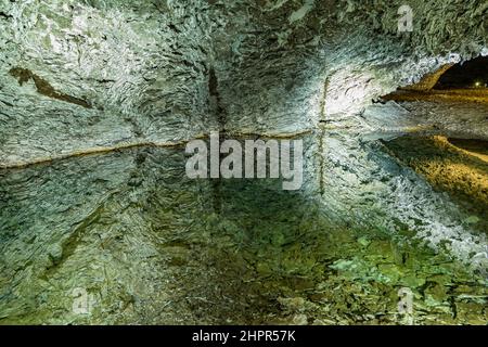 Berühmte Barbarossahöhle in Thüringen, Kyffhaeuser land Stockfoto