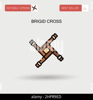 Einfaches Vektorsymbol „Brigid Cross“. Stock Vektor