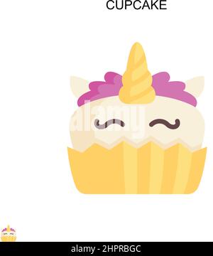Cupcake einfaches Vektorsymbol. Illustration Symbol Design-Vorlage für Web mobile UI-Element. Stock Vektor