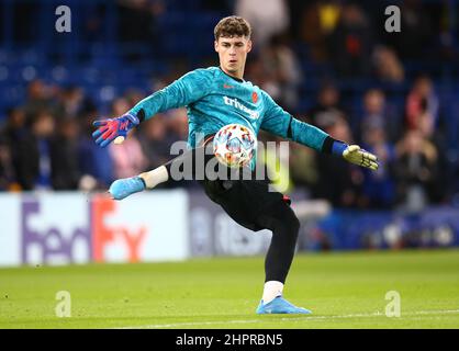 Stamford Bridge, London, Großbritannien. 22nd. Februar 2022. Kepa von Chelsea während des Fußballspiels Chelsea gegen Lille, UEFA Champions League, Stamford Bridge, London, Großbritannien - 22. Februar 2022 Credit: Michael Zemanek/Alamy Live News Stockfoto