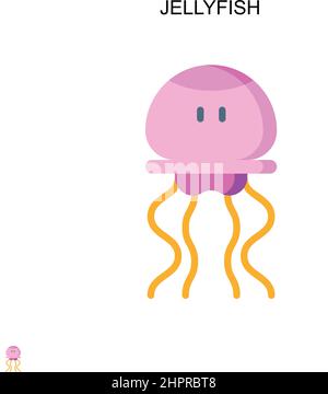 Einfaches Vektorsymbol für Quallen. Illustration Symbol Design-Vorlage für Web mobile UI-Element. Stock Vektor