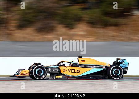 #04 Lando Norris; McLaren Mercedes während der Wintertesttage, Formel 1 Weltmeisterschaft 2022 in Barcelona 23th. Februar 2022 Foto Federico Basile / Insidefoto Stockfoto