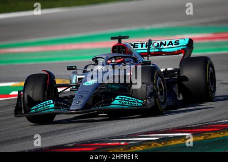 #63 George Russel: Mercedes AMG Team F1 während der Wintertesttage, Formel-1-Weltmeisterschaft 2022 in Barcelona 23th. Februar 2022 Foto Federico Basile/Insidefoto Credit: Insidefoto srl/Alamy Live News Stockfoto