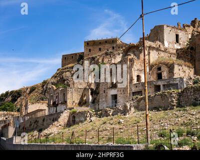 Der geisterstadt Pisticci, Provinz Matera, Basilikata, Italien Stockfoto