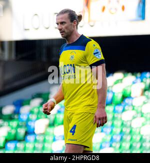 Fotos von Linfield vs. Dungannon Swifts in der Premiership der Danske Bank am Samstag, den 30.. Oktober 2021 im Windsor Park, Belfast. Stockfoto