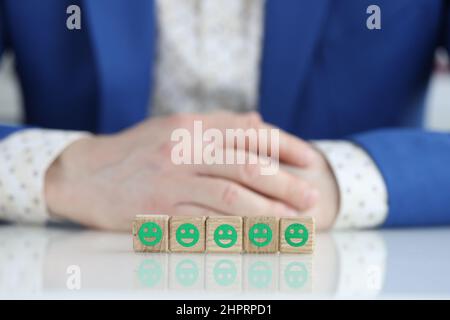 Positive Qualität empfahl Bewertungen von Business Services Stockfoto