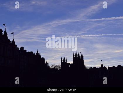 Edinburg - Skyline des Schlosses Stockfoto