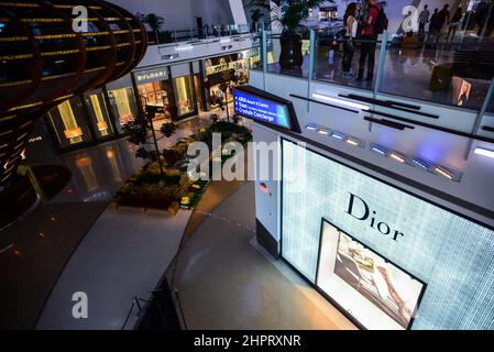 The Shops at Crystals ist ein gehobenes Einkaufszentrum im CityCenter-Komplex auf dem Las Vegas Strip in Paradise, Nevada. Stockfoto