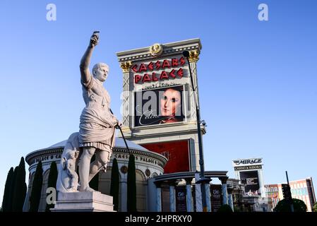 Ankündigung des Konzerts von Statue und Celine Dion im Caesars Palace, Las Vegas Stockfoto