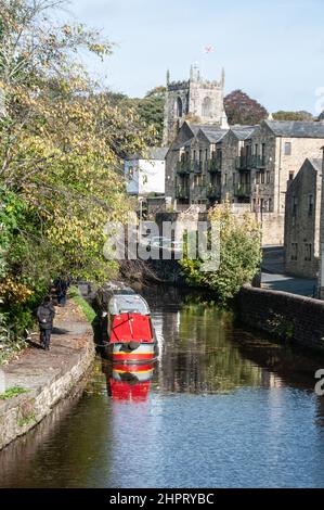 In Großbritannien - Leeds zum Liverpool Canal in Skipton Stockfoto