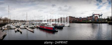 In ganz Großbritannien - Preston Marina - Docks Stockfoto