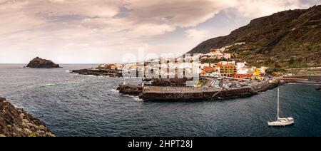 Der Hafen von Garachico, Teneriffa, Kanarische Inseln Stockfoto