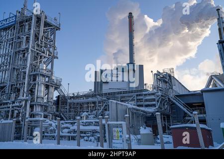Zellstoff- und Papierindustrie Smurfit Kappa in Pitea Schweden Stockfoto