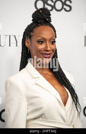 LONDON-ENGLAND 22FEB 22: Viktoria Ekanoye nimmt an den Beauty Awards 2022 mit ASOS, London, UK - 22nd. Februar 2022 Teil. Foto von Gary Mitchell Stockfoto