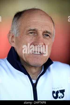 AlphaTauri-Red Bull Team-Prinzip Franz Tost am ersten Tag der Vorsaison-Tests auf dem Circuit de Barcelona-Catalunya, Spanien. Bilddatum: Mittwoch, 23. Februar 2022. Stockfoto