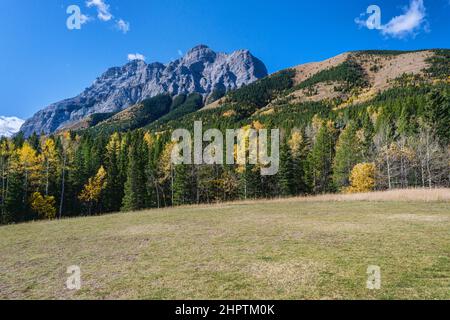 Mount Kidd im Spray Valley Provincial Park - Kananaskis Country, Alberta, Kanada Stockfoto