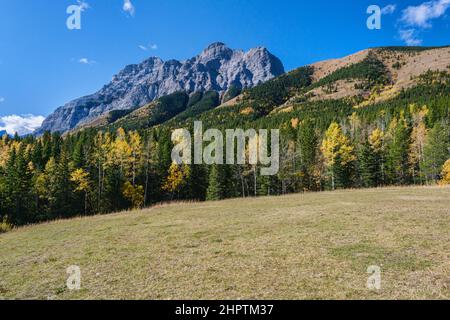 Mount Kidd im Spray Valley Provincial Park - Kananaskis Country, Alberta, Kanada Stockfoto