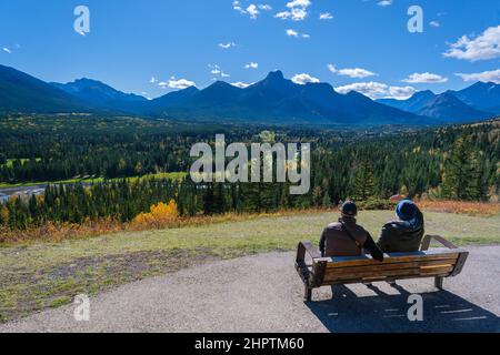 Mount Galatea im Spray Valley Provincial Park - Kananaskis Country, Alberta, Kanada Stockfoto