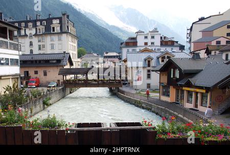 Chamonix-Mont-Blanc, Französische Alpen, Stockfoto