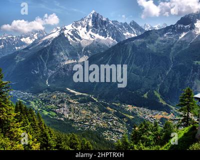 Chamonix-Mont-Blanc, Französische Alpen, Stockfoto
