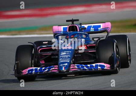 Barcelona, Spanien. 22. Februar 2022, Barcelona, Spanien. 22. Februar 2022, Fernando Alonso von Alpine während des Formel 1 Pre Season Test 2022 Stockfoto