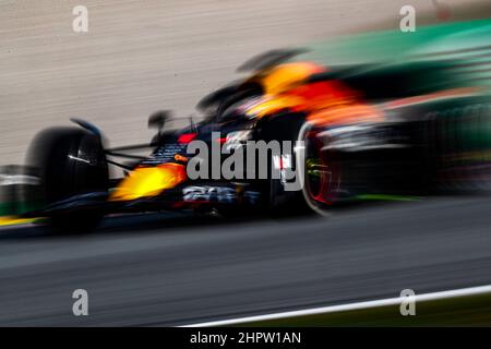 #01 Max Verstappen RedBull Racing Honda während der Wintertesttage, Barcelona 23-25. Februar 2022, Formel 1 Weltmeisterschaft 2022. Stockfoto