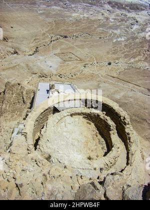 Negev Desert - Blick von den Ruinen von Masada Stockfoto