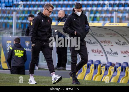 Frosinone, Italien. 23rd. Februar 2022. Deutsch Denis Reggina Ende Montalto Adriano Reggina während Frosinone gegen Reggina, Italienischer Fußball Serie B Spiel in Frosinone, Italien, Februar 23 2022 Quelle: Independent Photo Agency/Alamy Live News Stockfoto