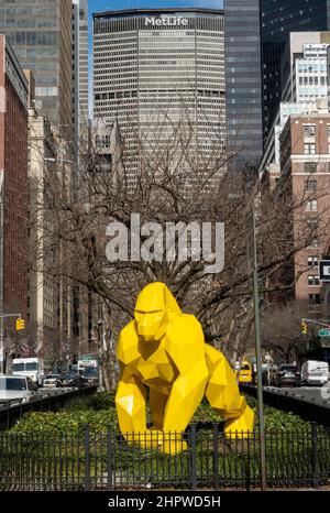 Idriss B Installation von skurrilen Tierwesen ist bis zum 2023. Februar in Murray Hill, New York City, USA, zu sehen Stockfoto