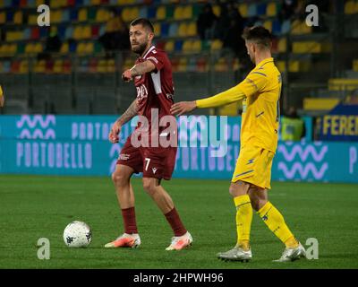 Frosinone, Italien, 23. Februar 2022, Benito Stirpe Stadion, Frosinone, Italien, 23. Februar 2022, Jeremy Menez Reggina Portrait während des Spiels Frosinone gegen Reggina - Italienischer Fußball Serie B Stockfoto