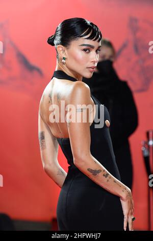 London, Großbritannien. 23. Februar 2022. Zoe Kravitz bei der Sondervorführung von The Batman im BFI IMAX Kino in London. Bilddatum: Mittwoch, 23. Februar 2022. Bildnachweis sollte lauten: Matt Crossick/Empics/Alamy Live News Stockfoto