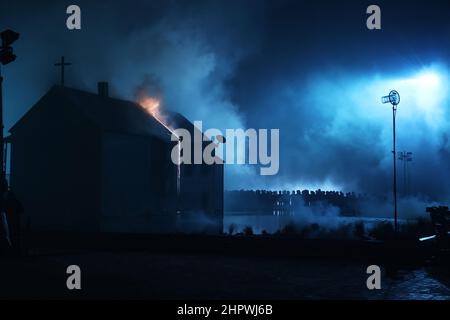 Miami, FL, USA. 22nd. Februar 2022. EXKLUSIVE Atmosphäre bei der Donda 2 Listening Party im LoanDepot Park in Miami, Florida am 22. Februar 2022. Quelle: Walik Goshorn/Media Punch/Alamy Live News Stockfoto