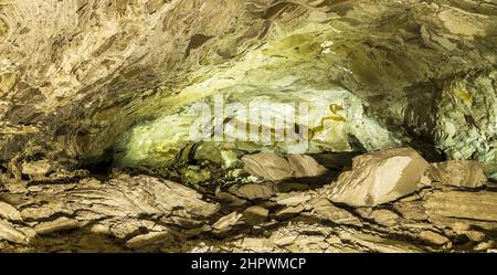 Berühmte Barbarossahöhle in Thüringen, Kyffhaeuser land Stockfoto