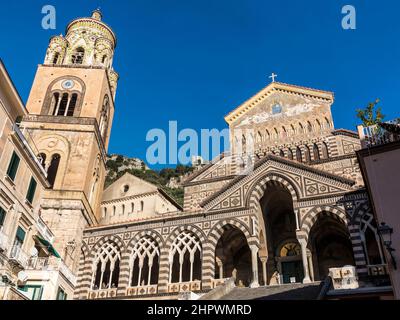 Saint Andrew Kathedrale oder die Kathedrale von S. Andrea in Amalfi mit byzantinischen Mosaiken, Amalfi, Sorrent Halbinsel Italien Stockfoto