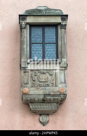 Barockchor aus Sandstein von 1668, Dr. -Kurt-Schumacher-Straße 25, Nürnberg, Mittelfranken, Bayern, Deutschland Stockfoto