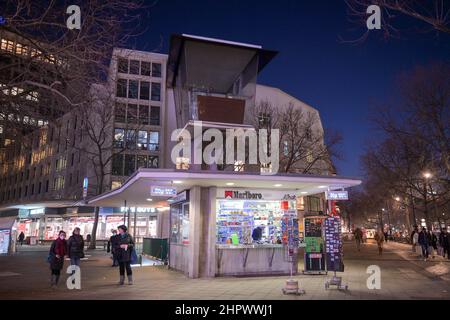 Historische Kanzel, Joachimsthaler Platz, Kurfürstendamm, Charlottenburg, Berlin, Deutschland Stockfoto