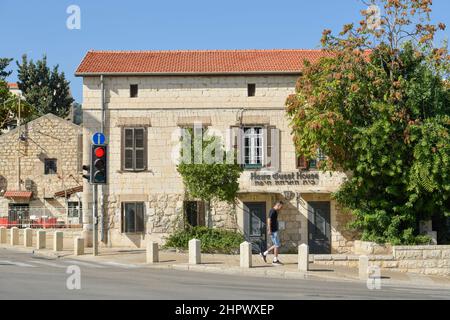 Altes Gebäude, deutsche Kolonie, Sderot Ben Gurion, Altstadt, Haifa, Israel Stockfoto