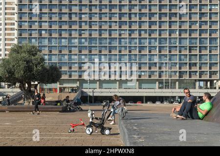 Rathaus, Izhak Rabin Square, Tel Aviv, Israel Stockfoto