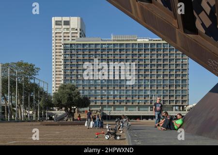 Rathaus, Izhak Rabin Square, Tel Aviv, Israel Stockfoto