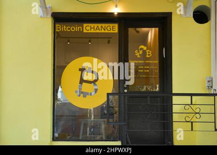 Bitcoin Change, Tel Aviv, Israel Stockfoto