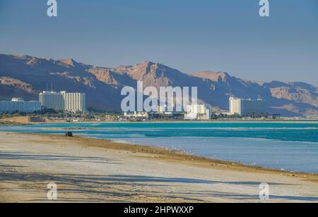 Südliches Totes Meer, Hoteleinrichtungen, en Bokek, Israel Stockfoto