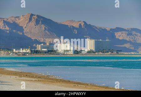 Südliches Totes Meer, Hoteleinrichtungen, en Bokek, Israel Stockfoto