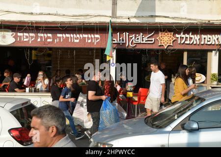 Restaurant, Daliyat al-Karmel Druze Village, Carmel Mountains, Israel Stockfoto