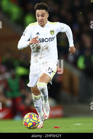 Liverpool, England, 23rd. Februar 2022. Rodrigo von Leeds United während des Spiels in der Premier League in Anfield, Liverpool. Bildnachweis sollte lauten: Darren Staples / Sportimage Stockfoto